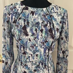 Tahari patterned spring dress size 6